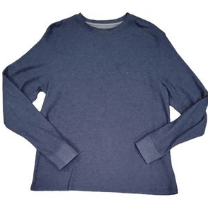 Navy Blue Waffle Shirt Size XL